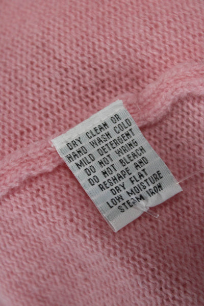 Christopher Fischer Women Cardigan Pink Sleeveless Round Neck Geometric Size L