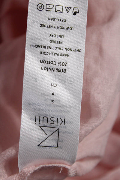 Christopher Fischer Women Cardigan Pink Sleeveless Round Neck Geometric Size L