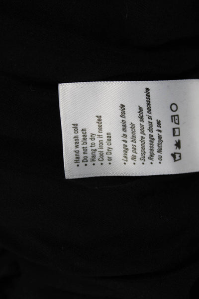 Paige Womens Mini Sundress Black V-Neck Short Sleeve Rayon Size M