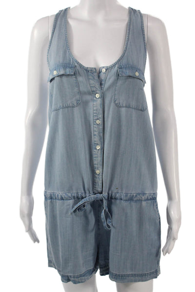 Soft Joie Women Sleeveless Scoop Neck Light Blue Jumpsuit Lyocell Size XS