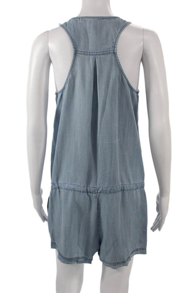 Soft Joie Women Sleeveless Scoop Neck Light Blue Jumpsuit Lyocell Size XS