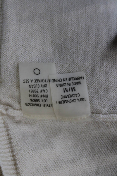 Elie Tahari Women Basic Cashmere Beige Crew Neck Short Sleeve T-Shirt Size M