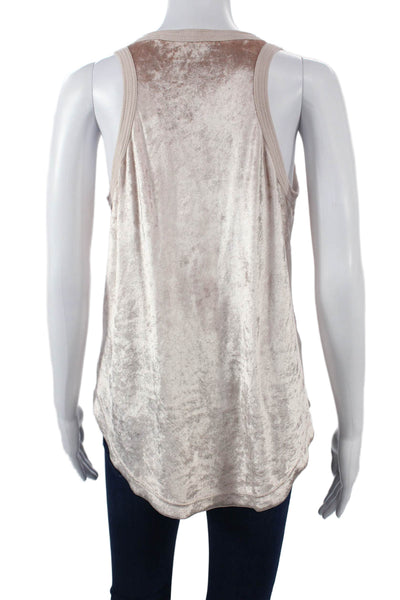 Wilt Womens Beige Basic Tank Round Neck Sleeveless Top Size S