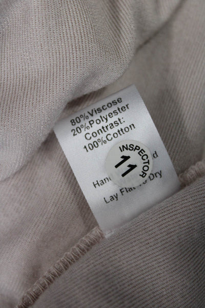 Wilt Womens Beige Basic Tank Round Neck Sleeveless Top Size S