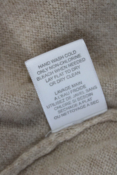 Joie Womens Beige Cashmere Pullover Sweater Round Neck 3/4 Sleeve Size S