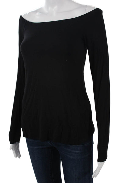 Bailey 44 Womens Basic Solid Black Long Sleeve Top Rayon Spandex Size M