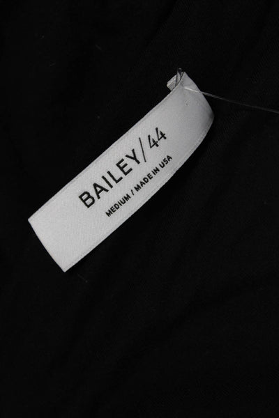 Bailey 44 Womens Basic Solid Black Long Sleeve Top Rayon Spandex Size M