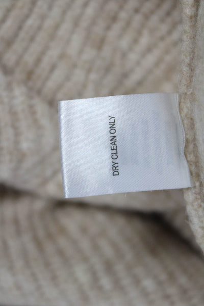 DH New York Womens Pullover V-Neck Beige Long Sleeve Sweater Size XS