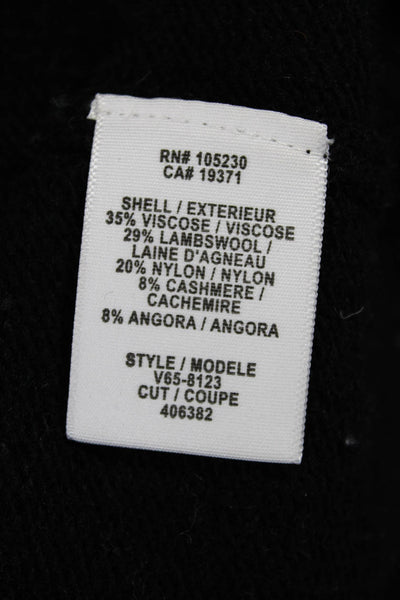 Joie Womens Pullover Sweater Black Mock Neck Long Sleeve Size S