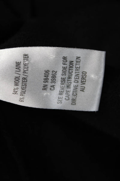 Theory Womens Black Wool Blend Coatigan 3/4 Sleeve Classic Size PP