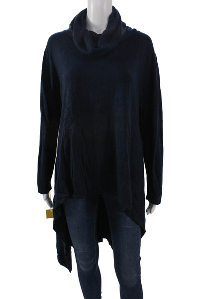 Sophy Curson Womens Dark Blue Turtleneck Pullover Sweater Size M