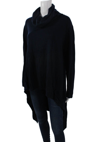 Sophy Curson Womens Dark Blue Turtleneck Pullover Sweater Size M