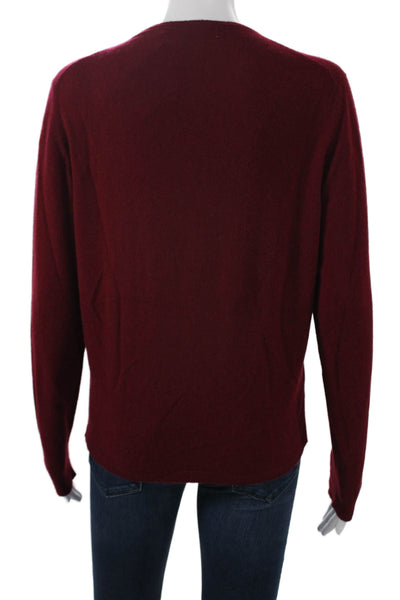 Gillian Hunter Cashmere Women Pullover Red Crewneck 100% Cashmere Size XL