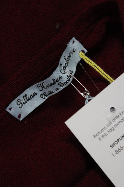 Gillian Hunter Cashmere Women Pullover Red Crewneck 100% Cashmere Size XL