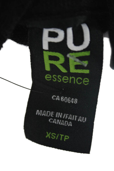Pure Essence Womens Black High Neck Long Sleeve Coatigan Size XS