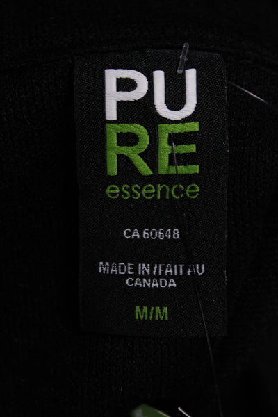Pure Essence Womens Black High Neck Long Sleeve Coatigan Size M
