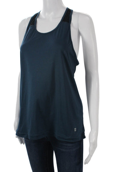 Sweaty Betty Women Dark Blue Sleeveless Basic Tank Round Neck Size S