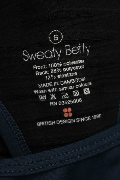 Sweaty Betty Women Dark Blue Sleeveless Basic Tank Round Neck Size S