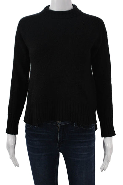 Everlane Women Pullover Sweater Black Recycled Cashmere Crew Neck Size 2XS