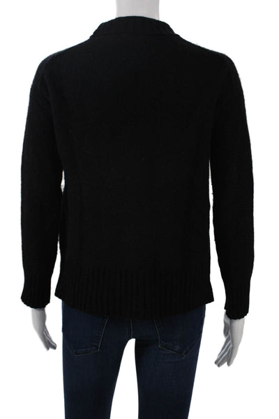 Everlane Women Pullover Sweater Black Recycled Cashmere Crew Neck Size 2XS