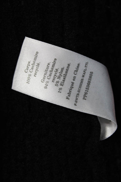 Everlane Women Pullover Sweater Black Recycled Cashmere Crew Neck Size 2XS