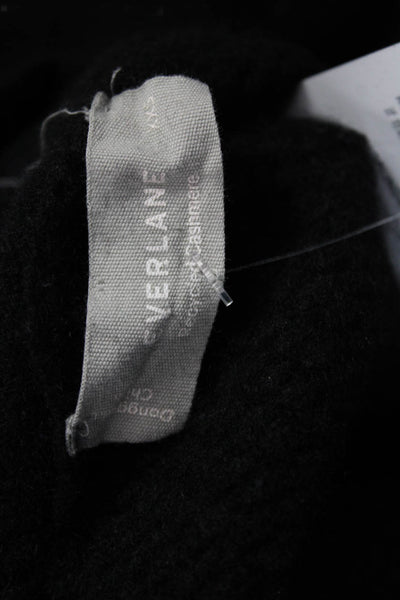 Everlane Women Pullover Sweater Black Recycled Cashmere Crew Neck Size 2XS