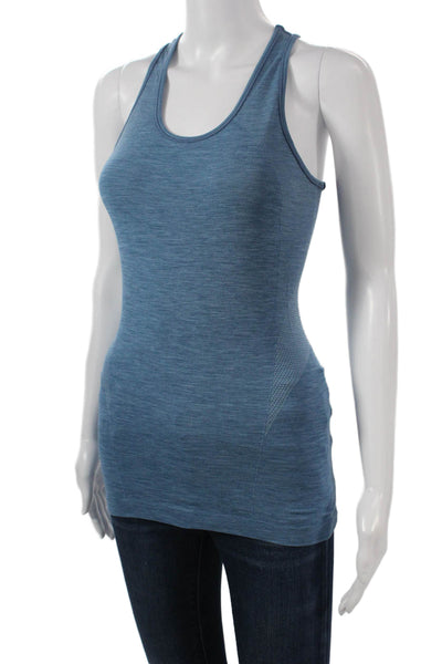Sweaty Betty Women Blue Basic Tank Round Neck Sleeveless Size XS