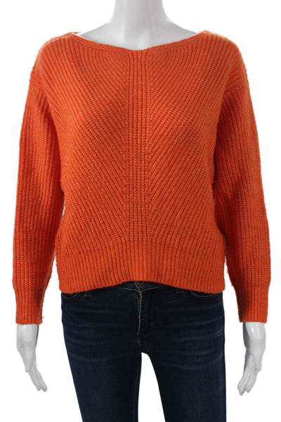 Joie Women Pullover Sweater Orange Long Sleeve Round Neck Size 2XS