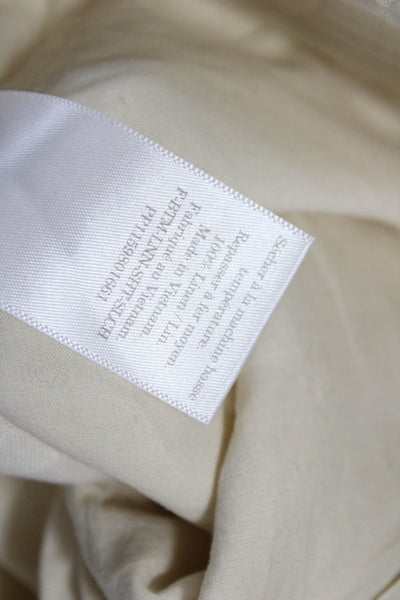 Everlane Womens Chino Linen Shorts Beige Hook Eye Size 0