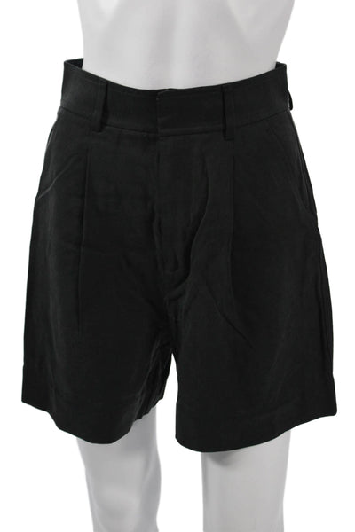 Everlane Women Chino Shorts Black Tencel Cotton Size 0