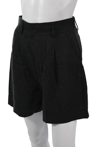 Everlane Women Chino Shorts Black Tencel Cotton Size 0