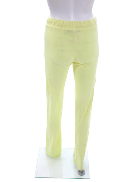 Velvet Womens Yellow Cotton Drawstring Sweatpants Petite Size S