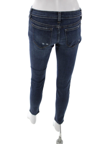 J Crew Womens Ankle Skinny High Waist Dark Blue Jeans Size 26