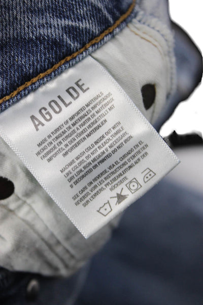 Agolde Women High Waist Light Blue Skinny Ankle Jeans Size 25