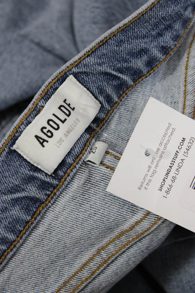 Agolde Women High Waist Light Blue Skinny Ankle Jeans Size 25