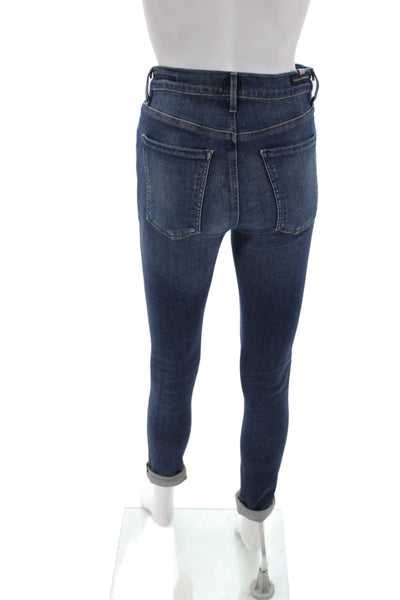Citizens of Humanity Women Ankle Skinny Jeans Dark Blue Mid Rise Size 27