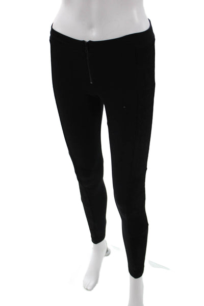 Alice + Olivia Women Ankle Jeggings Black Leather Blend Size 6