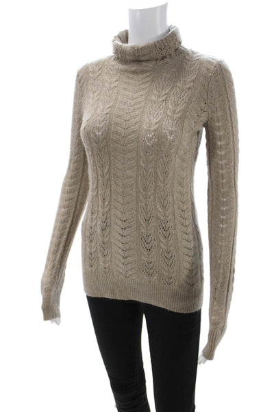 Lauren Ralph Lauren Women Turtleneck Pullover Beige Size S