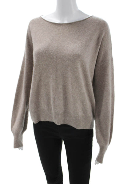 Skull Cashmere Women Pullover Sweater Beige Skull Graphic 100% Cashmere Size S