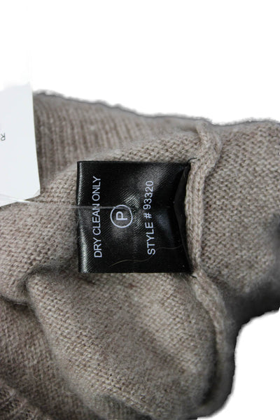 Skull Cashmere Women Pullover Sweater Beige Skull Graphic 100% Cashmere Size S