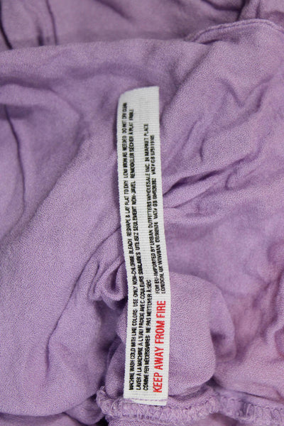 Intimately Free People Women Cropped Camisole Purple Rayon Sleeveless Size XS