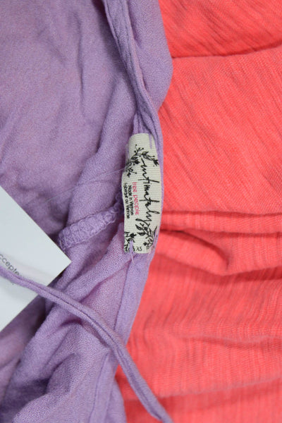 Intimately Free People Women Cropped Camisole Purple Rayon Sleeveless Size XS