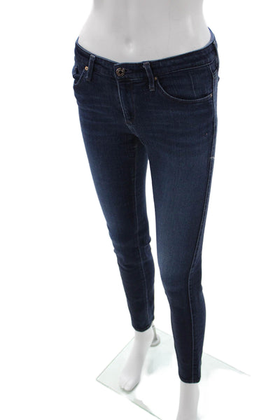 AG Adriano Goldschmied Womens Skinny Ankle Dark Blue Jeans Size 27