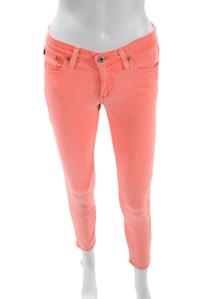 AG Adriano Goldschmied Womens Ankle Skinny Orange Jeans Size 26