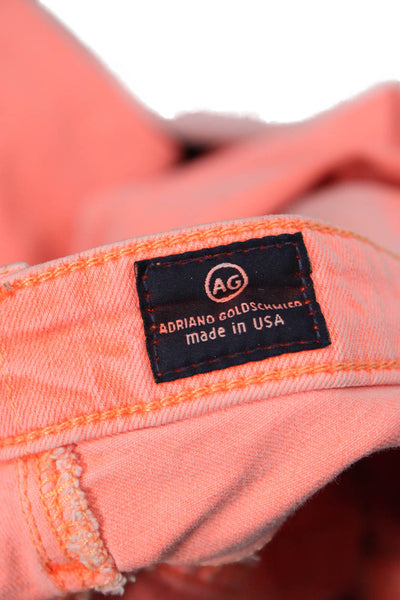 AG Adriano Goldschmied Womens Ankle Skinny Orange Jeans Size 26