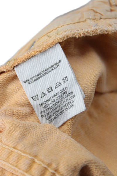Free People Womens Beige Cotton Beach Shorts Button Size 26