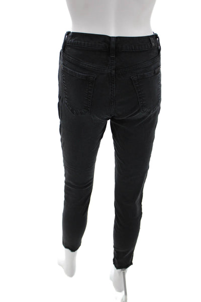 7 For All Mankind Womens Skinny Ankle Jeans Black Size 25
