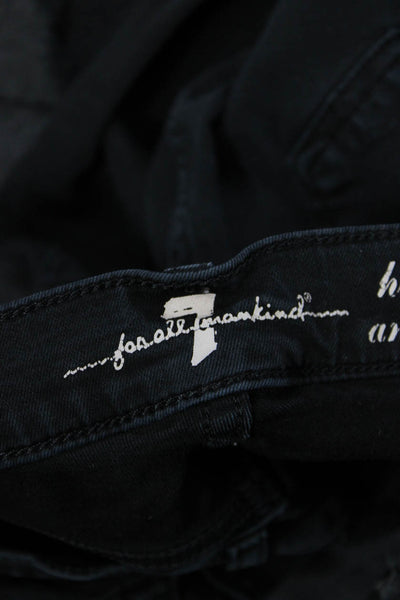 7 For All Mankind Womens Skinny Ankle Jeans Black Size 25
