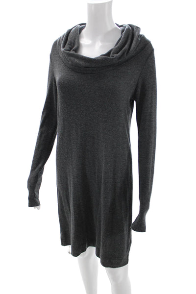 Michael Stars Women Sweater Dress Dark Gray Turtleneck Long Sleeve Size XS