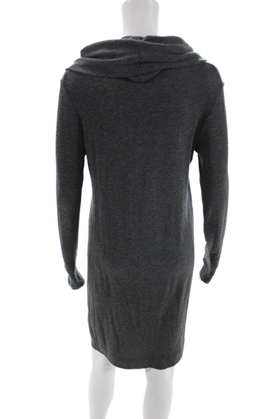 Michael Stars Women Sweater Dress Dark Gray Turtleneck Long Sleeve Size XS